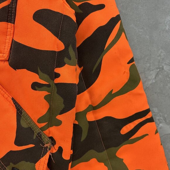 90s Vintage Chiller Killer Jacket Mens Medium Orange Camo Hunting Insulated - Picture 8 of 15